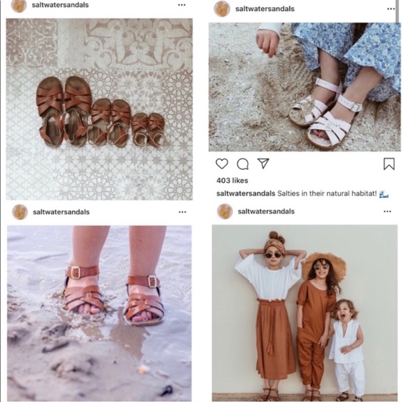 👧🏻NWT Salt Water sandals in gold